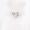 Heart Shape Metal Buckle Plus Size Clear Belt