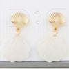 Twin Seashell Drop Earrings