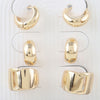 Multi Shiny Hoop Earrings Set