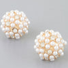 Pearl Cluster Stud Earrings