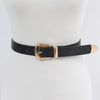 Metal Faux Leather Belt
