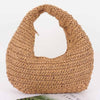 Faux Straw Braided Bindle Bag