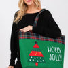 Holly Jolly Letter Christmastree Christmas Totebag