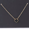 Stone Clover Link Chain Necklace