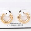Shiny Water Resistant Hoop Earrings