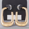 Shiny Frame Hoop Earrings