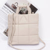 Quilted Faux Leather Padded Tote Bag