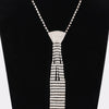 Rhinestone Necktie Necklace