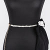 Flower Ribbon Faux Pearl Belt