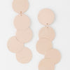 Modern Hammered Disk Drop Earrings