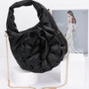 Faux Leather Big Flower Handle Bag