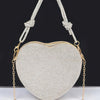 Rhinestone Heart Shape Clutch