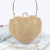 Rhinestone Heart Shape Party Clutch