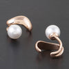 Shiny Pearl Brass Ear Cuff
