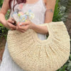 Faux Straw Handmade Handle Bag