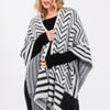 Fuzzy Chevron Pattern Ruana