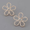 Rhinestone Flower Stud Earrings