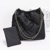 Quilted Padding Nylon Metal Chain Shoulder Bag