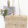 Faux Straw Multi Flower Tote Bag