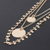 Triple Disc Charm Chain Necklace