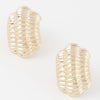 Thin Ribbed Hoop Earrings