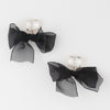 Black Bownot Dangle Earrings