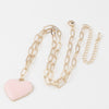 Solid Heart Chain Necklace