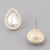 Jewel Teardrop Stud Earrings