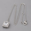 Framed Rhinestone Pendant Necklace