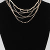 Multi Crystal Laced Strand Necklace