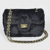 Faux Wool Flap Shoulder Bag
