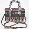 Multi Color Scarf Handle Mini Tote Bag