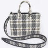 Tweed Plaid Medium Tote Bag
