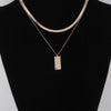 Checkered Jewel Pendant Necklace
