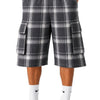 Mens Checkered Baggy Cargo Shorts