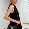 Vegan Leather Top Handle Flap Bag