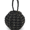 Tweed Round Ball Bag With Top Handle