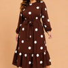 The Polka Dot Ruffle Midi, Plus Size
