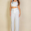 Solid Tank Top & Wide Leg Pants
