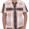 Mens Collared Print Button Down