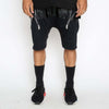 Leather Front Moto Short Pants