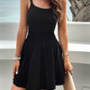 Athletic Sleeveless Elastic Waistband Swing Dress