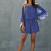 Chiffon Off Shoulder Flare Sleeves Loose Fit Romper