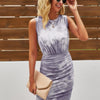 Crew Neck Tie Dye Sleeveless Dress