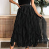 A Line Long Tulle Tiered Skirts