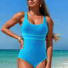 Contrast Trim U-Neck One-Piece Swimsuit