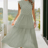 Ruffle Solid Willow Smocked Maxi Dress