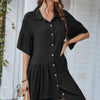 V Neck Solid Tunic Dress