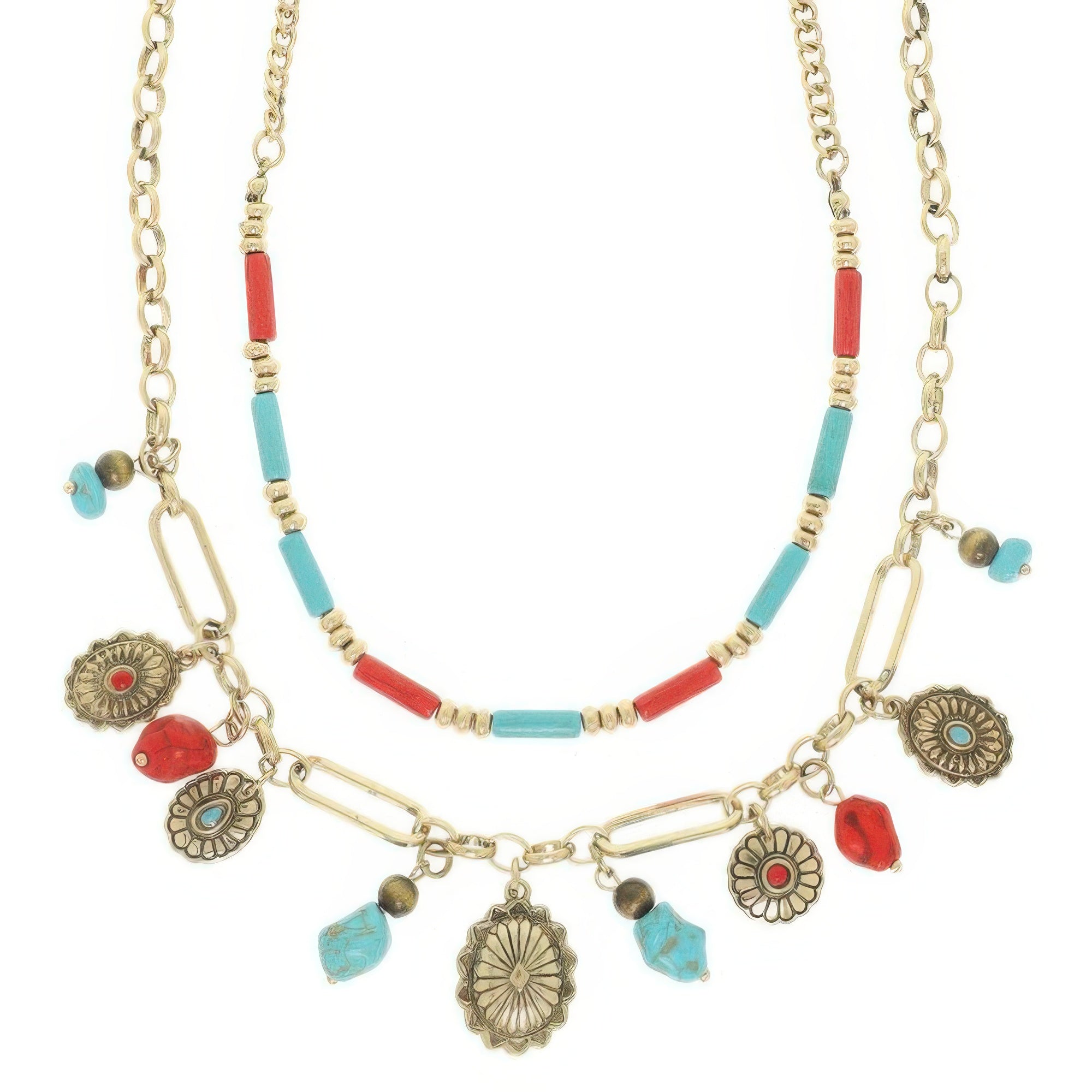 southwestern style turquoise necklace set women’s statement jewelry