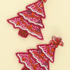 Christmas Tree Jeweled Post Earrings